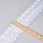 상부 옷을 위한 하얀 기퓌르 레이스 6.5 센티미터 자수 레이스 정비