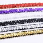 Luxury Shiny   PET PVC Elastic Sequin Ribbon Trim 2.5cm
